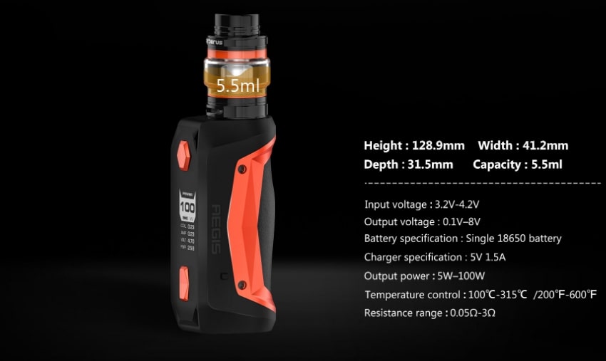 geekvape_aegis_solo_specifications